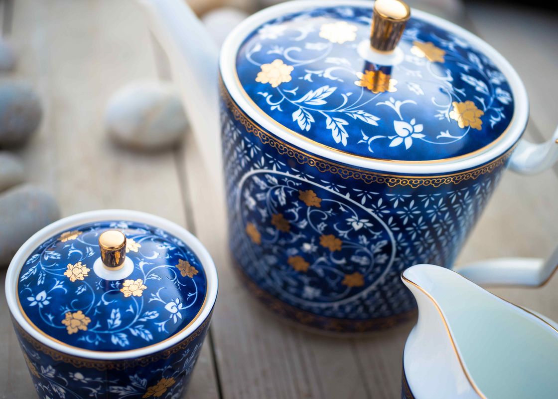 HS 6911101900 Bone China Decal Fine Porcelain Coffee Set